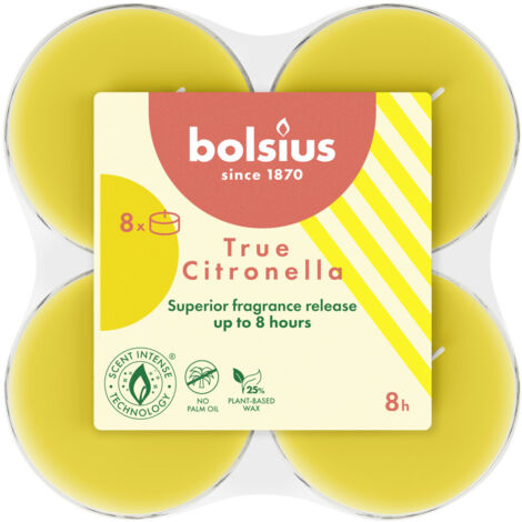 Bolsius Maxi-Lichte Citronella 8er Pack