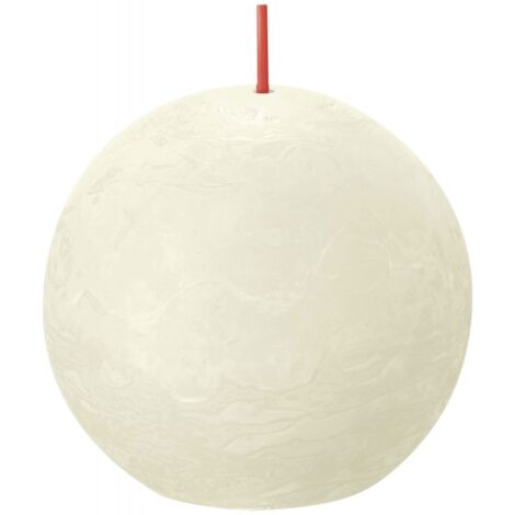 Bolsius Rustik Kugelkerze weiche perle, Durchmesser 7,6 cm Stumpen- und Kugelkerzen