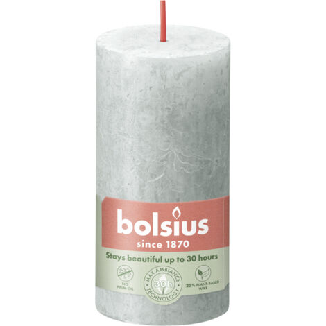Bolsius Rustik Stumpenkerze 100/50 mm Jade Grün