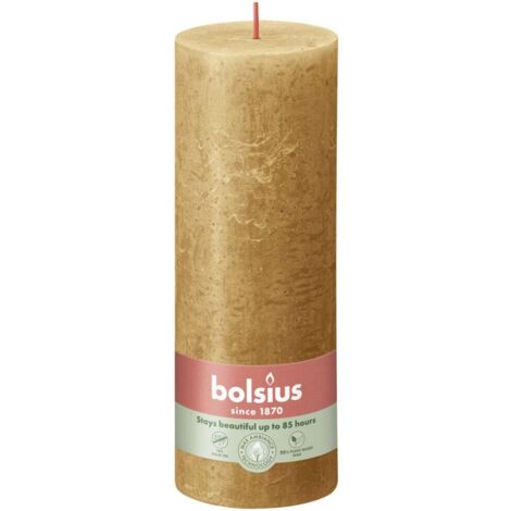 Bolsius Rustik Stumpenkerze 190/68 mm Gewürzbraun Stumpenkerze
