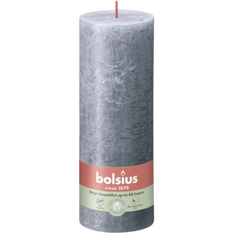 Bolsius Rustik Stumpenkerze 190/68 mm Schieferblau