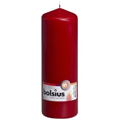 Bolsius Stumpenkerze altrot, Höhe 20 cm, Ø 6,8 cm Kerze Dekokerzen