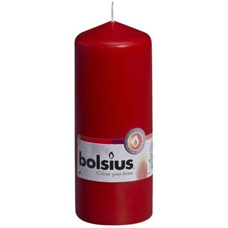 Bolsius Stumpenkerze rot, Höhe 15 cm, Ø 5,8 cm Kerze Dekokerzen