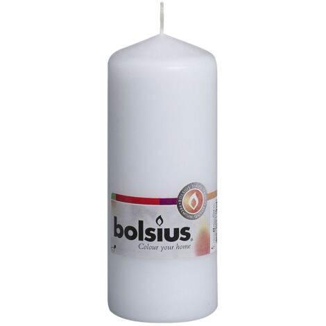 Bolsius Stumpenkerze weiß, Höhe 15 cm, Ø 5,8 cm Kerze Dekokerzen