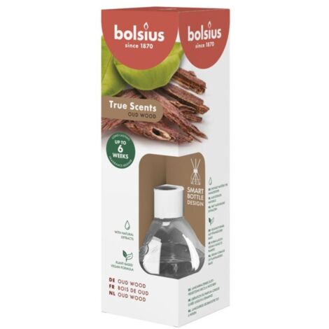 Bolsius True Scents Bâtonnets parfumés Bois de Oud 60 ml