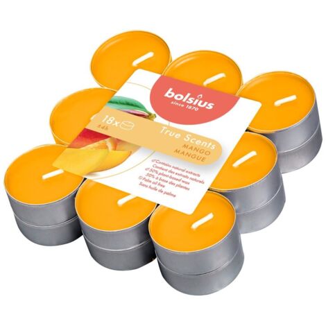 Bolsius True Scents Mango Lumières apaisantes 18 pièces