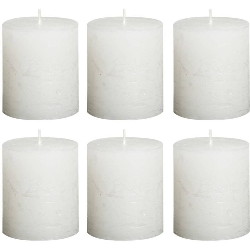 

Velas 6 unidades blancas 80x60 mm - Blanco - Bolsius