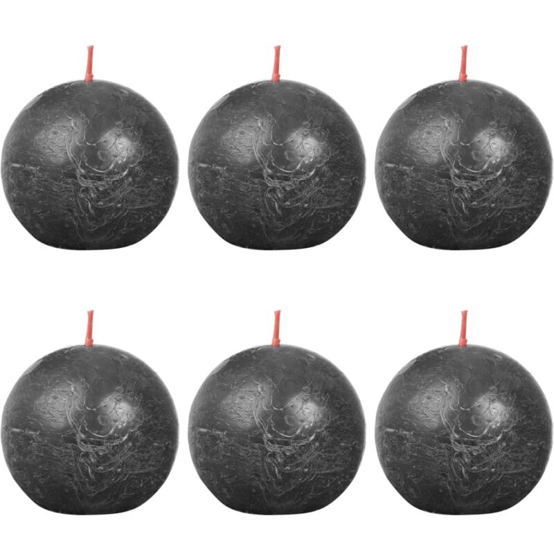 

Velas de bola rústicas Shine 6 uds gris tormentoso 76x190 mm - Antracita - Bolsius