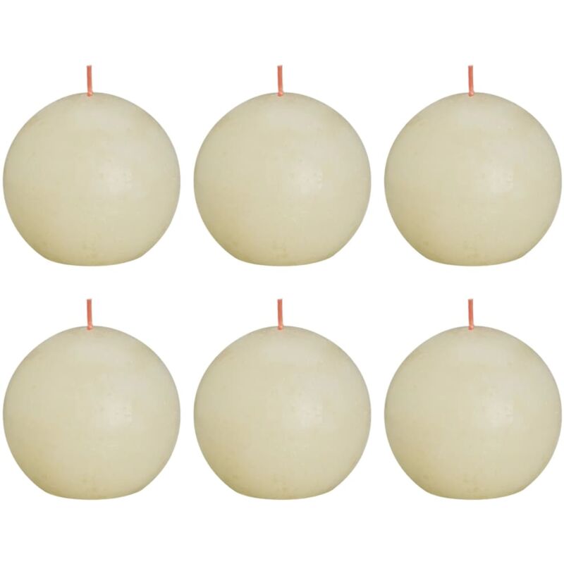 

Velas de bola rústicas Shine 6 uds perla suave 76x190 mm - Blanco - Bolsius