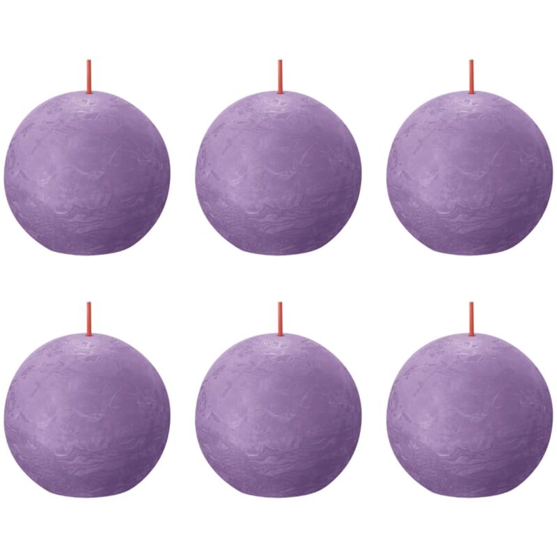 

Velas de bolas rústicas Shine 6 uds violeta vibrante 76x190 mm - Púrpura - Bolsius