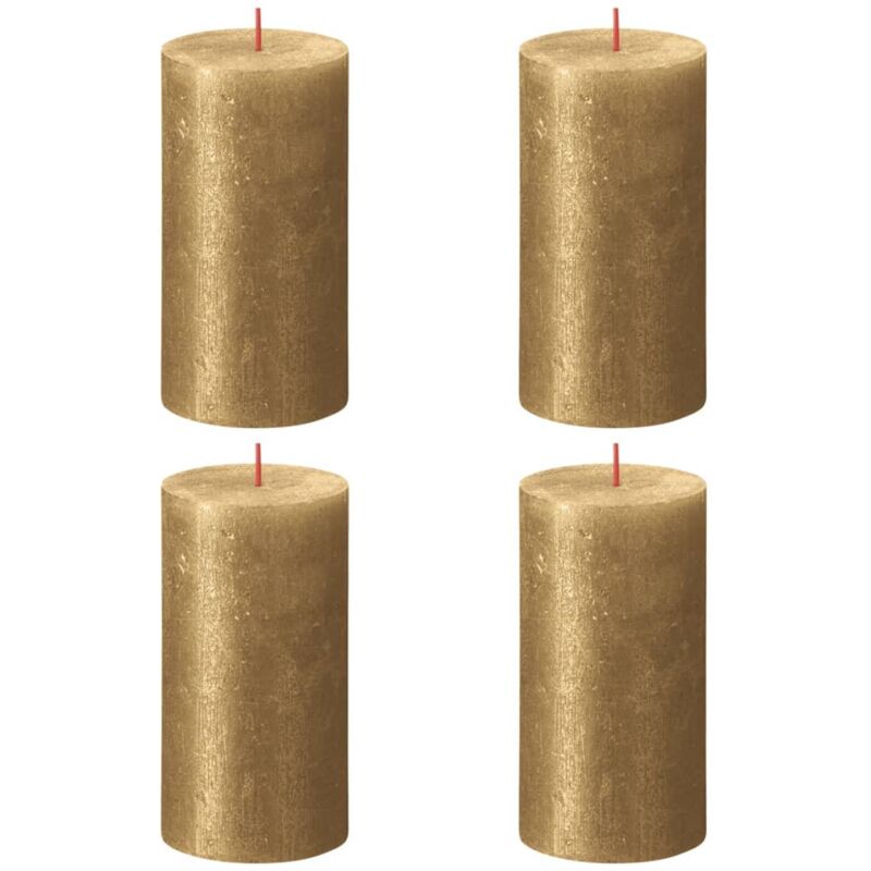 

Velas rústicas Shimmer 6 unidades dorado 130x68 mm - Oro - Bolsius