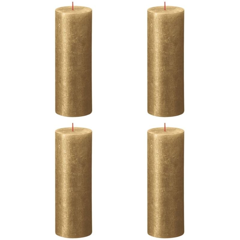 

Bolsius Velas rústicas Shimmer 6 unidades dorado 190x68 mm - Oro