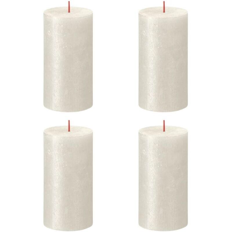 

Velas rústicas Shimmer 6 unidades marfil 130x68 mm - Blanco - Bolsius