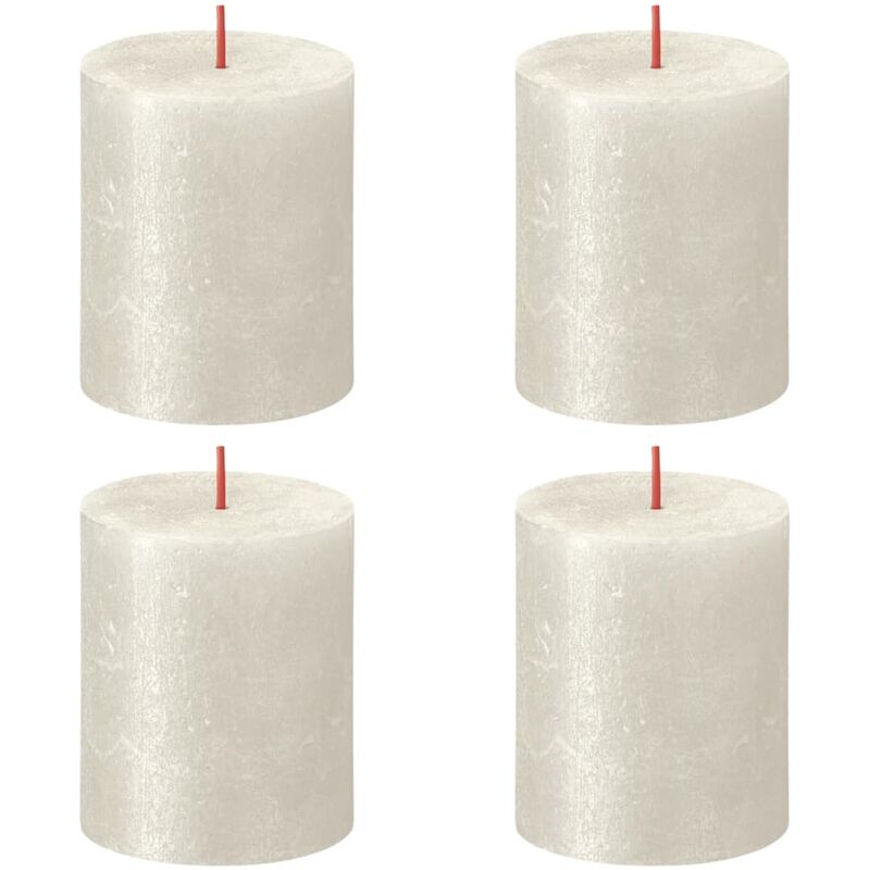 

Velas rústicas Shimmer 6 unidades marfil 80x68 mm - Blanco - Bolsius