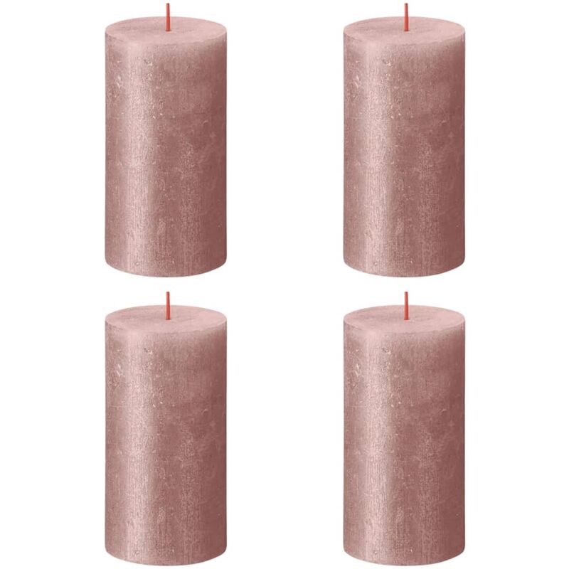 

Velas rústicas Shimmer 6 unidades rosa 130x68 mm - Rosa - Bolsius