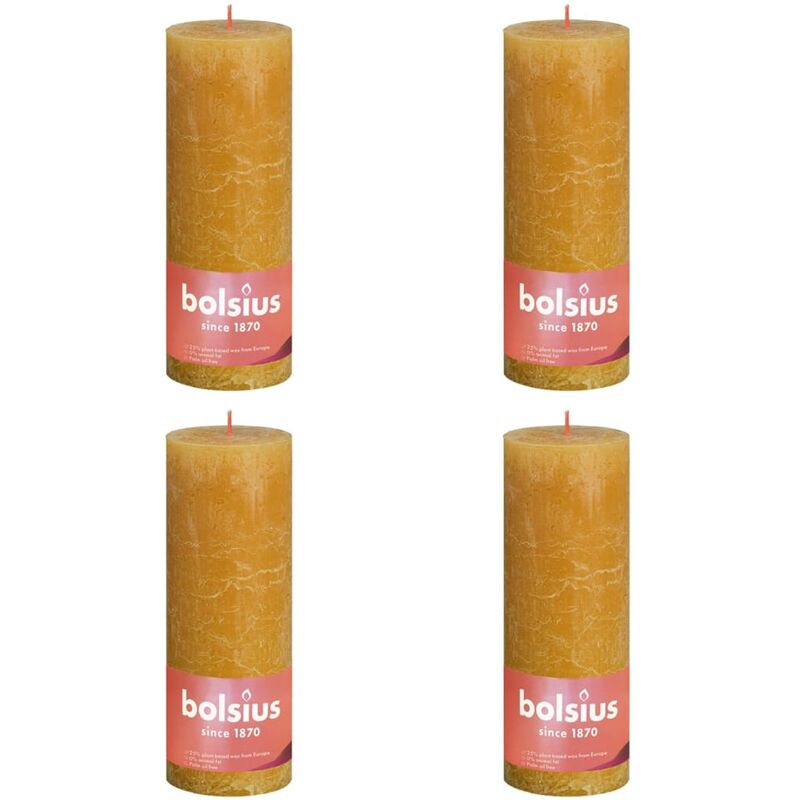 

Velas rústicas Shine 6 unidades panal amarillo 190x68 mm - Amarillo - Bolsius