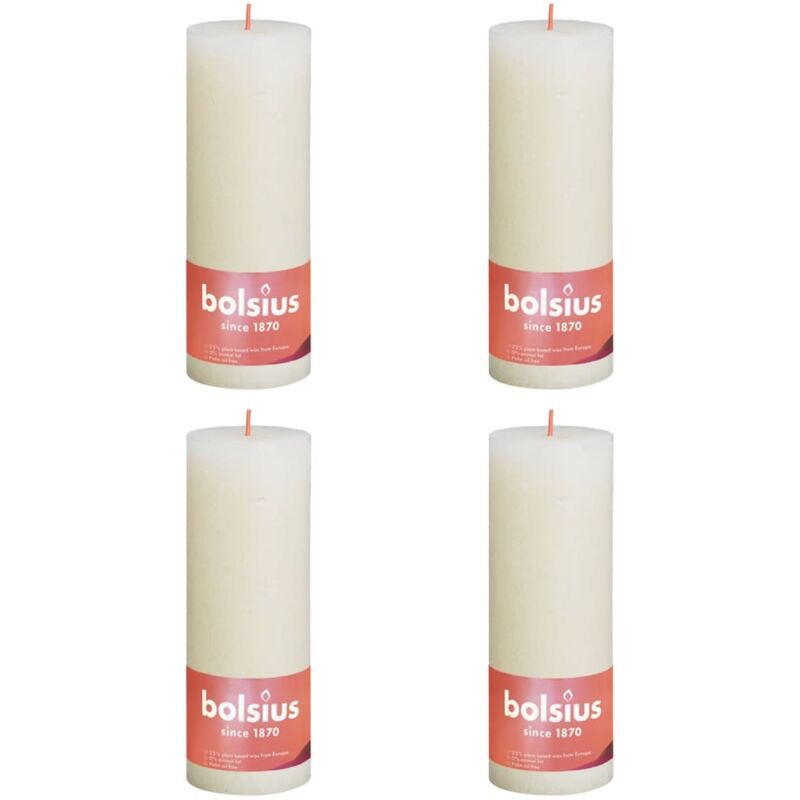 

Velas rústicas Shine 6 unidades perla suave 190x68 mm - Crema - Bolsius