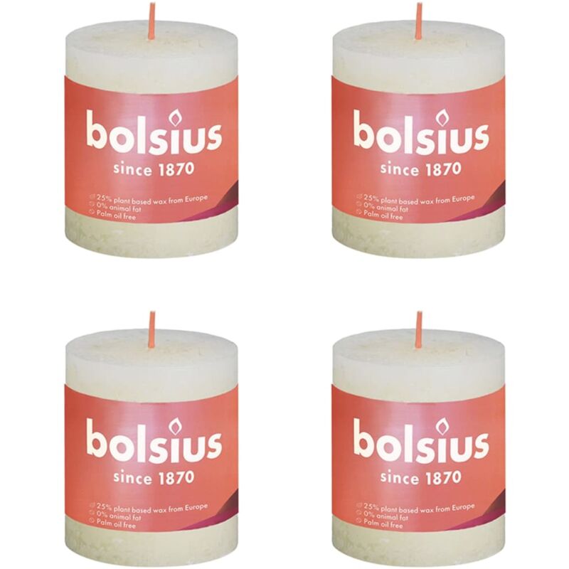 

Velas rústicas Shine 6 unidades perla suave 80x68 mm - Crema - Bolsius