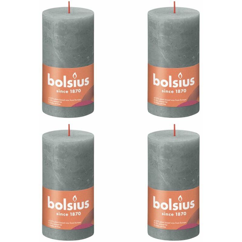 

Velas rústicas Shine 6 unidades verde eucalipto 130x68 mm - Verde - Bolsius