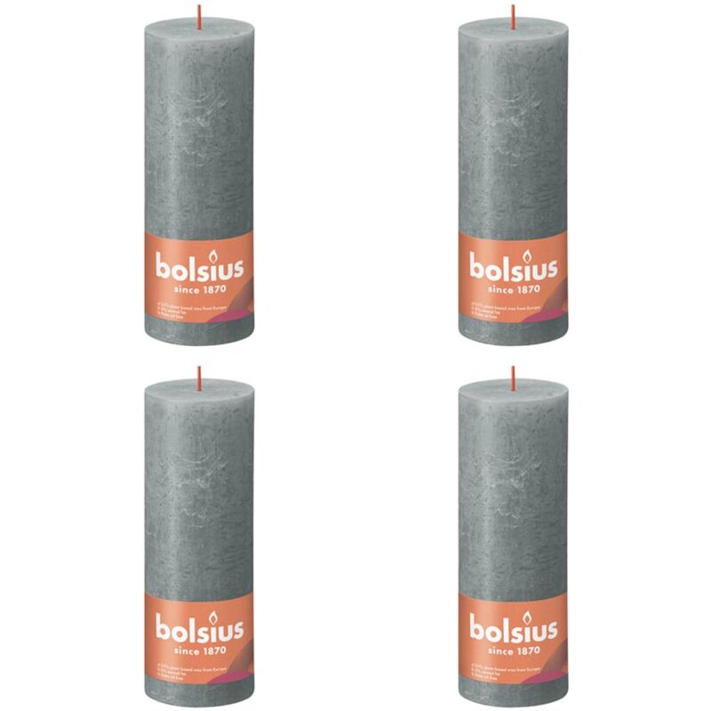 

Velas rústicas Shine 6 unidades verde eucalipto 190x68 mm - Verde - Bolsius