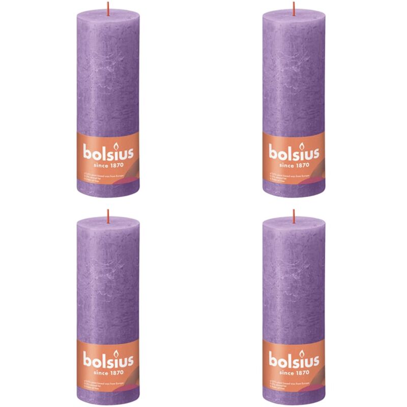 

Velas rústicas Shine 6 unidades violeta vibrante 190x68 mm - Púrpura - Bolsius