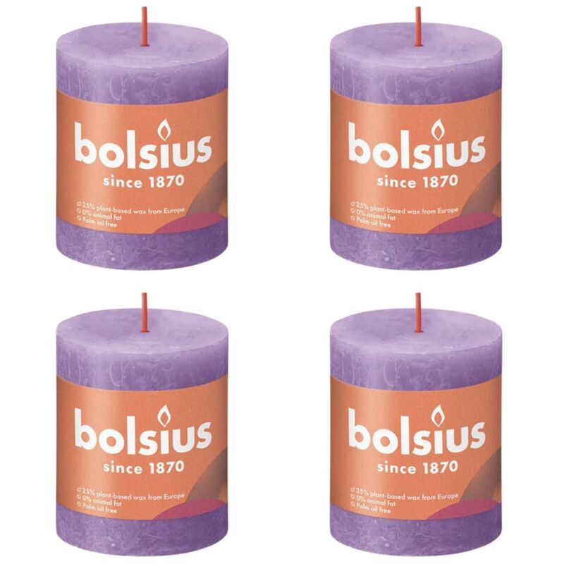 

Velas rústicas Shine 6 unidades violeta vibrante 80x68 mm - Púrpura - Bolsius