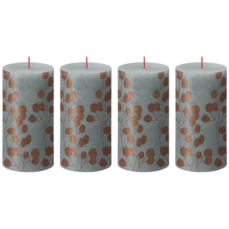 

Velas rústicas Silhouette 4 unidades verde eucalipto 130x68 mm - Multicolor - Bolsius