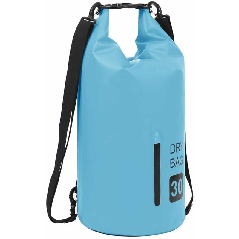 

Bolso acuatico impermeable con cremallera PVC azul 30 L