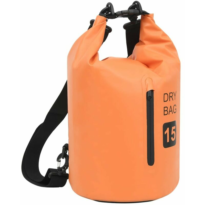 

Bolso acuatico impermeable con cremallera PVC naranja 15 L