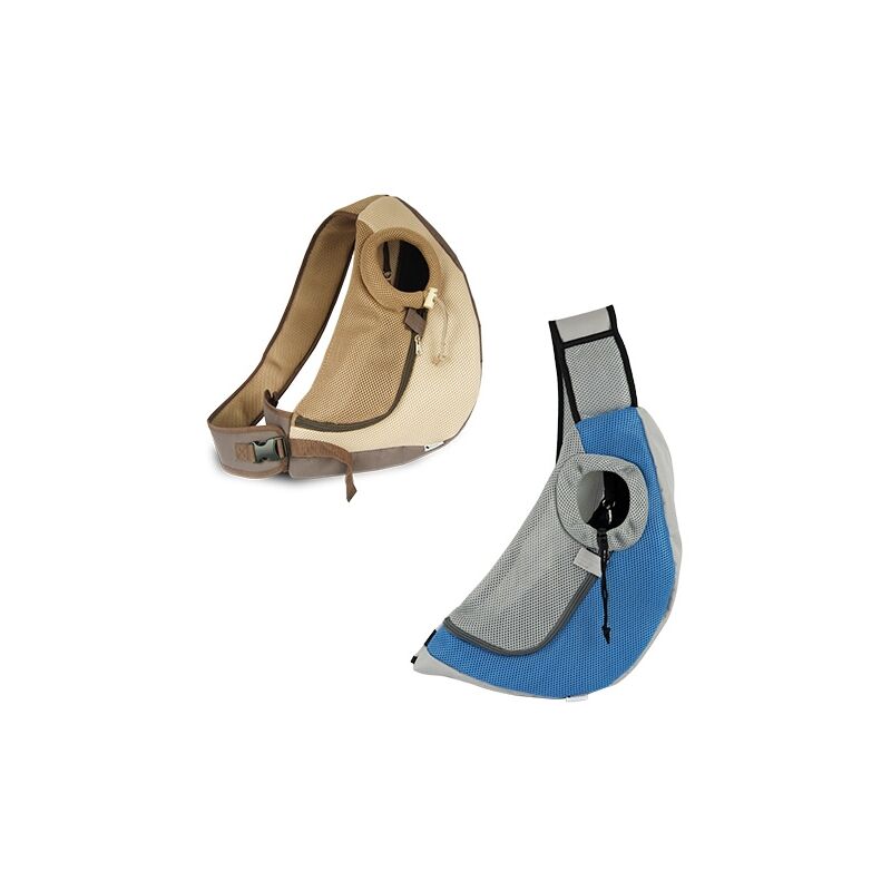

Bolso bandolera Moka para perros y gatos pequeños, ideal para pasear, Medidas: 50 x 18 x 29 cm.