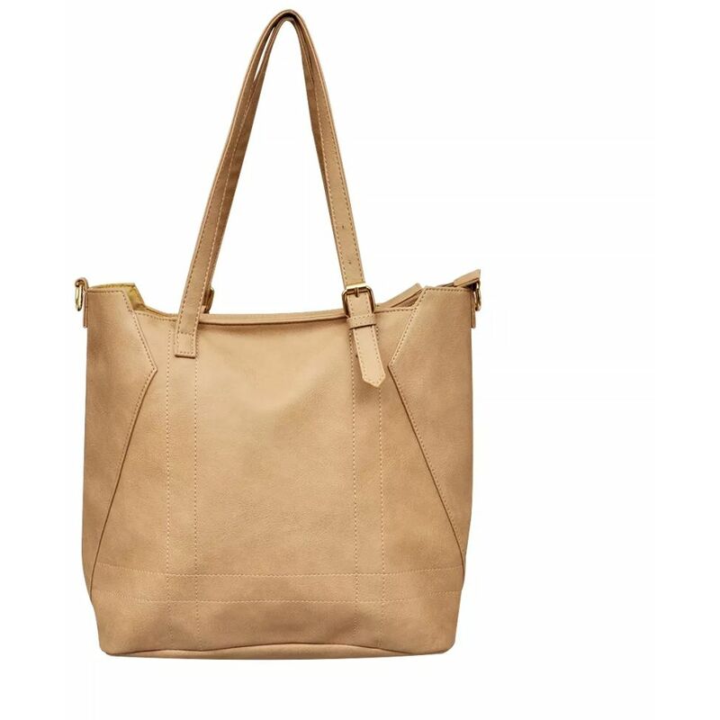 

Happyshopping - Bolso cuadrado tote, color beige