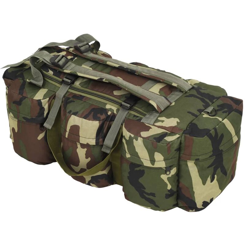 

Bolso de lona estilo militar 3-en-1 120 L camuflaje