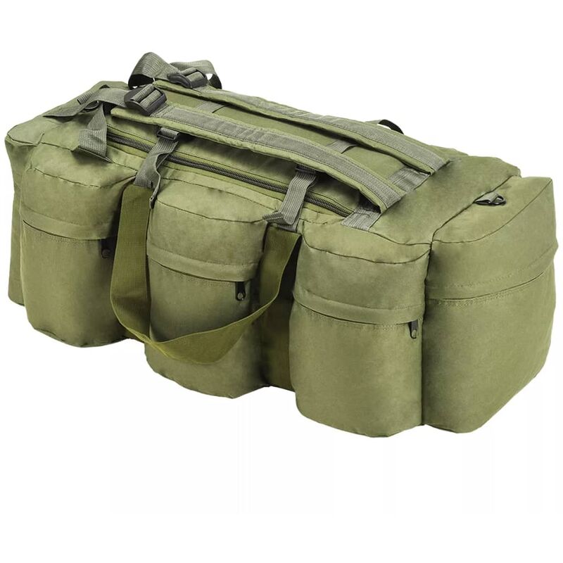 

Bh Design - Bolso de lona estilo militar 3-en-1 120 L verde oliva