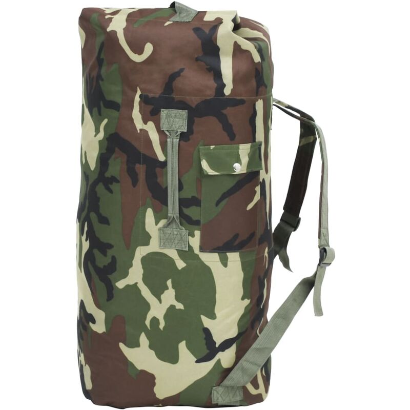 

vidaXL Bolso de lona estilo militar 85 L camuflaje - Verde