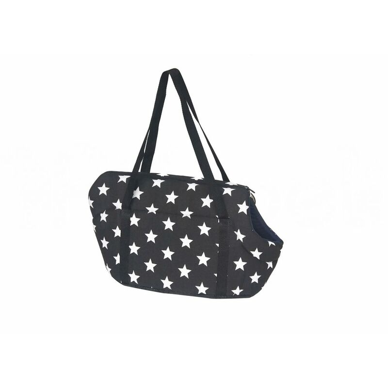 

Yommy - Bolso de Viaje con Estrellas Transportín para Mascotas - 34 x 21 x 22 Cm, Negro