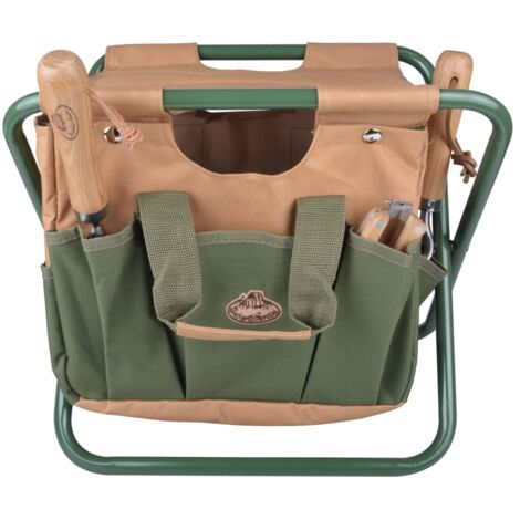 Bolso de herramientas de jardín taburete gris GT85 Esschert Design