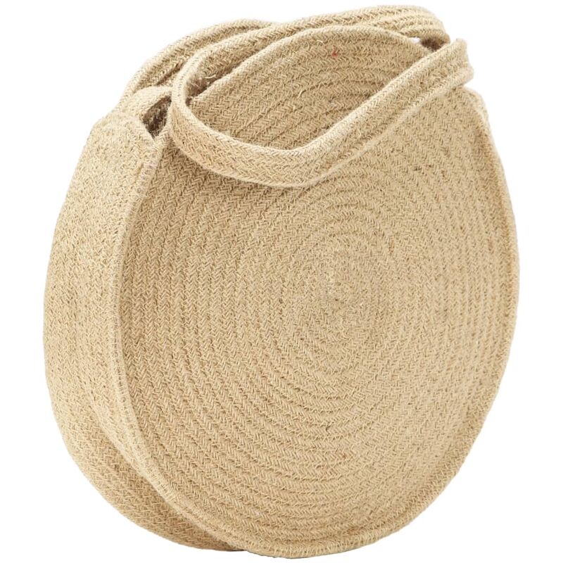 

Bh Design - Bolso redondo hecho a mano de yute natural