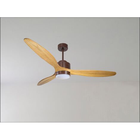 Bolt black, Ventilateur déstratificateur d'air, pales bois laquées noires 132 Cm, moteur noir, avec point lumineux LED.