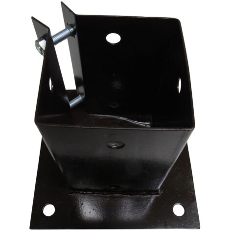 Bolt Down Fence Post Supports 6" X1 Brown (Bolt Grip Fencing Shoe)