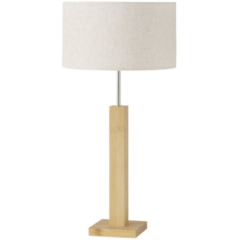 Boltze BENITO Lampe de Table Bambou Naturel 28x28x57 cm
