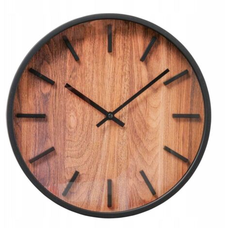 Boltze BUFORD Reloj de Pared Negro 30 cm Diámetro