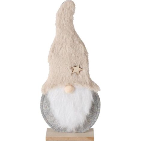 Boltze Golem de decoración gris 29 cm fieltro poliéster