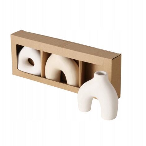 Boltze METTY conjunto de 3 jarrones decorativos mate 10 cm