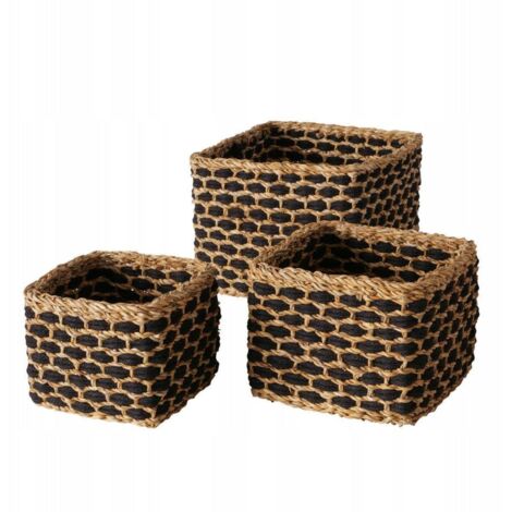 Boltze NURA juego de 3 cestas decorativas natural