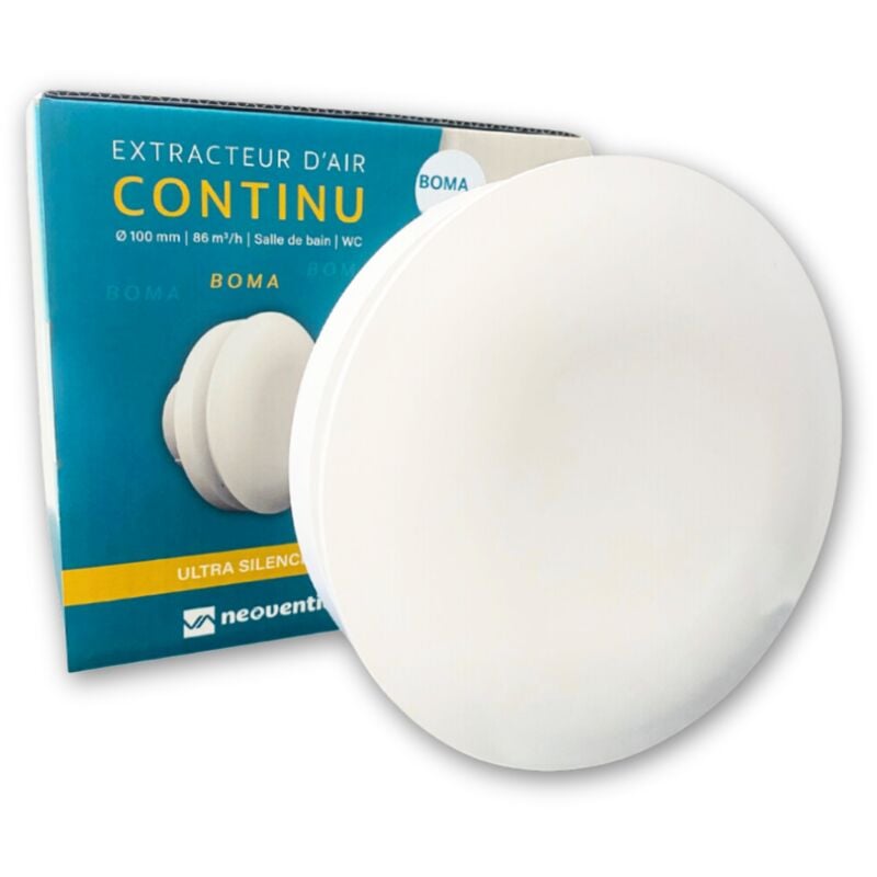 BOMA B - V1 - Extracteur d'air pour Salle de Bain/WC - Interrupteur - Faible consommation énergétique - Silencieux - Résistant à l'Eau - Installation