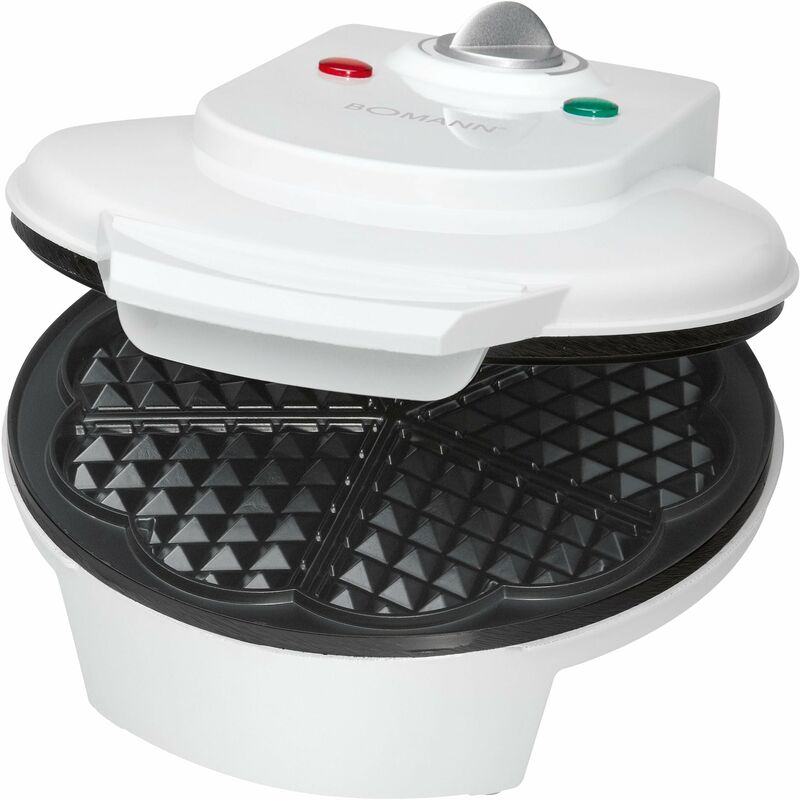 Image of C.bomann Gmbh - etc Shop Bomann wa 5018 - Piastra per waffle con dispositivo antisurriscaldamento, 1200W, bianca
