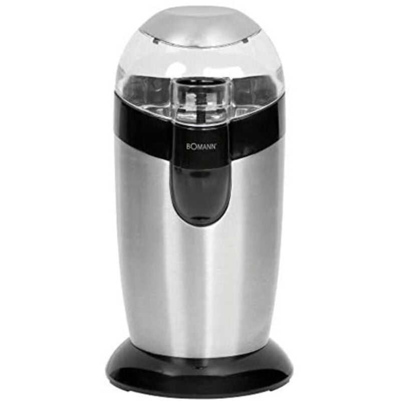 Ksw 445 Cb Molinillo Café Eléctrico, Especias, Semillas, 40 G Café 20 Tazas Café, Cuchillas Acero Inox. 120W Negro/Plata - Negro/Plata - Bomann