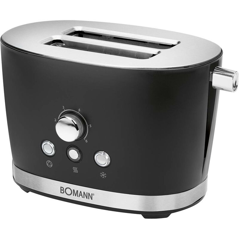 Bomann - ta 3005 cb Grille Pain vintage noir Toaster 2 fentes 850W Noir - Noir