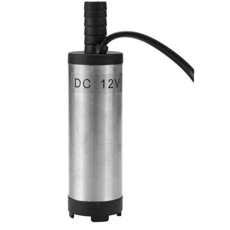 Bomba de aceite eléctrica, bomba diésel de CC, pequeña bomba sumergible, bomba de aceite de 12 V con clip (38 mm, blanca)