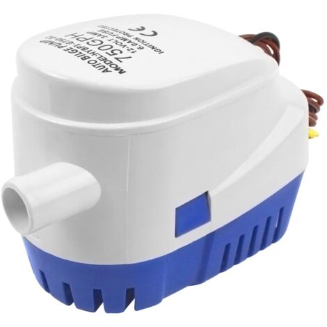 Bomba de achique automática de 12 V, 750 GPH/47 LPM con interruptor de flotador.